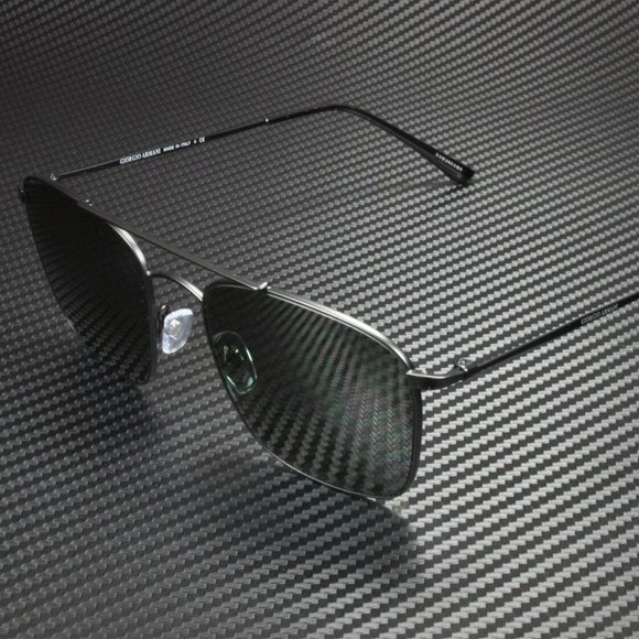 Giorgio Armani Men's Matte Black Green Sunglasses!